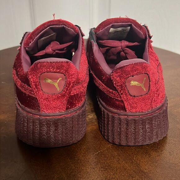 🔥🔥Puma Fenty by Rhianna creepers suede platform sneakers burgundy Sz 6.5 - GUC - Picture 7 of 11